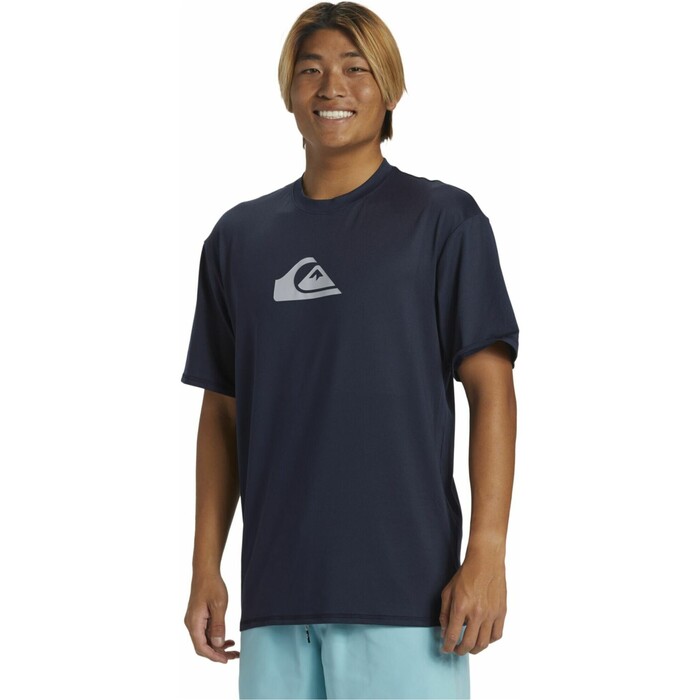 2024 Quiksilver Hommes Everyday Surf UV50 T-Shirt  Manches Courtes Pour Le Surf AQYWR03135 - Dark Navy